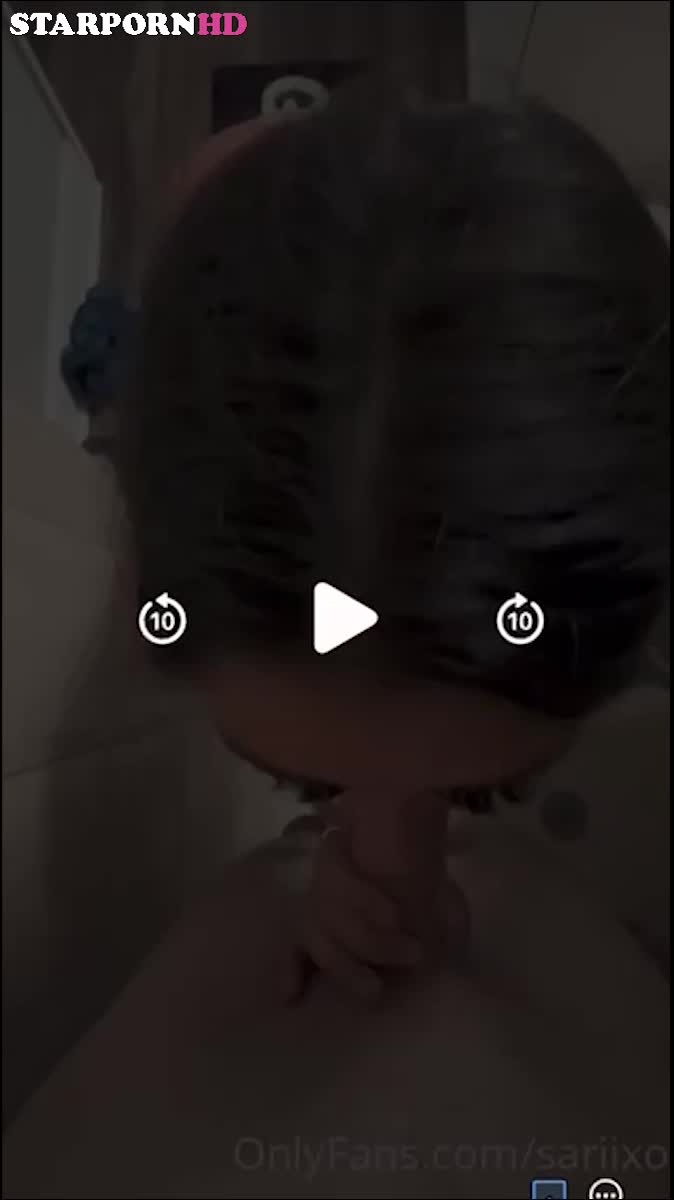 Sariixo Blowjob Cum in Mouth in bathroom!!