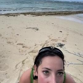 Woe Alexandra Nude Beach Blowjob POV Cumshot
